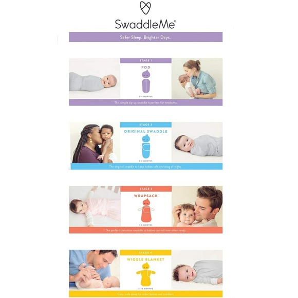 SwaddleMe Baby Girl Original Swaddle Sz L 4-6 Ms - Picture 5 of 6